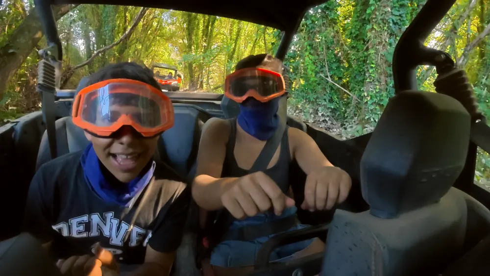 Big laugh from the back seat