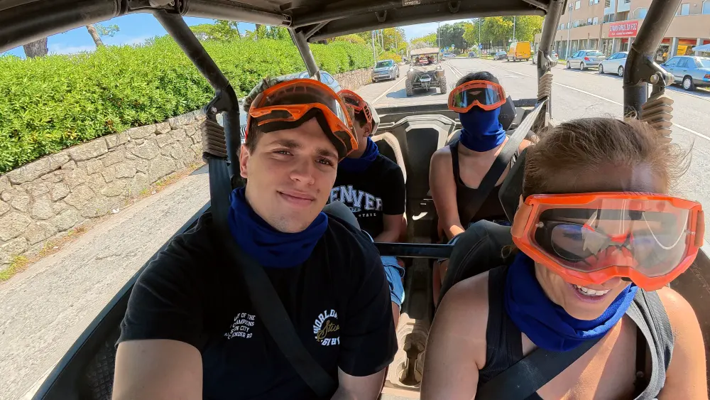 Goggles on, ready to go